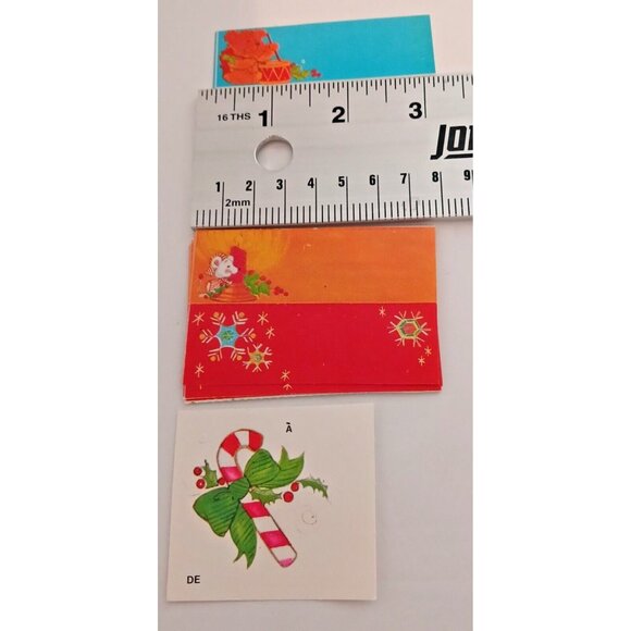 VINTAGE Christmas Gift Tags Unused Lot of 53 Holiday Name Tags Paper - Picture 4 of 5